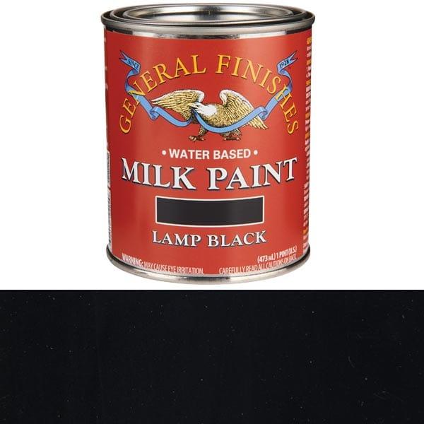 Milk Paint - Water Based - Color:Lamp Black - Size:1 Pint